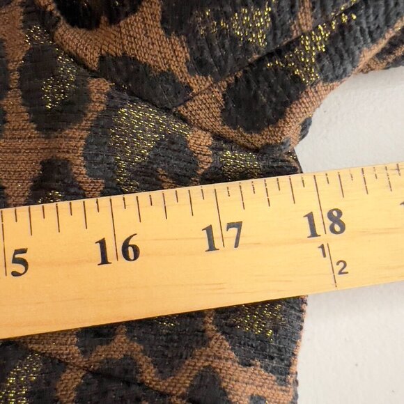Dolce Cabo Leopard Print Long Coat – Brown/Gold – Size S - Picture 12 of 14